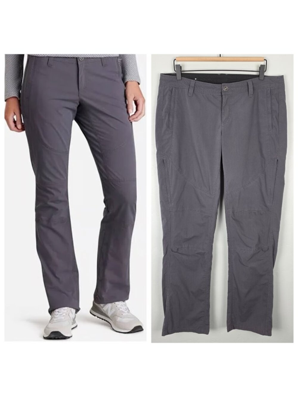 Kuhl Size 12 Short Spire Roll Up Pants Outdoor Hiking Convertible Gray